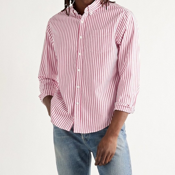 Alex Mill Other - Alex Mill Standard Button-Down Collar Red Striped BCI Cotton Shirt Size Medium